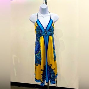 Satin Strappy A-line Dress